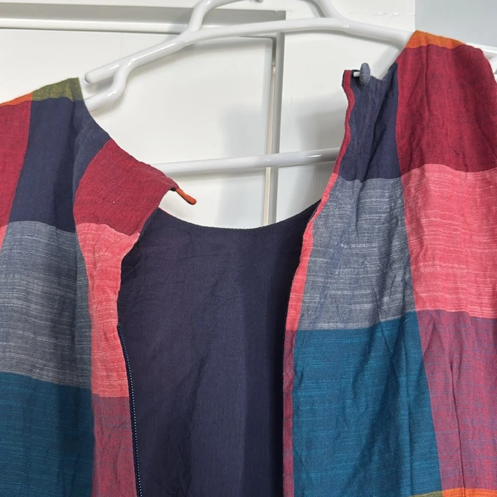 Multicolor Plaid Sleeveless romper - Picture 5 of 7